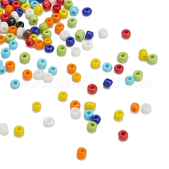 ガラスシードビーズ8色  不透明な色の種  ラウンド  ミックスカラー  3mm  穴：1mm  約15g /カラー&nbsp;SEED-YW0001-58