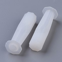 振り子結晶シリコンモールド  水晶ペンダント型  UVレジン用  エポキシ樹脂ジュエリー作り  ホワイト  15x60mm  内径：9mm&nbsp;DIY-P010-08
