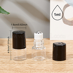 DIY香水瓶キット  ガラス香水瓶付き  プラスチックファンネルホッパー＆3ml使い捨てスポイト  栓抜きと紙の虹色のステッカー  ミックスカラー  16x32mm  30pc&nbsp;DIY-BC0003-14