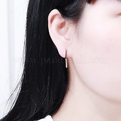 真鍮製アンギュラーフープピアス  V字  ゴールドカラー  23x12mm&nbsp;EJEW-BB35433-G