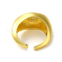 キュービックジルコニアリング付き真鍮  18KGP本金メッキ  目  内径：18mm&nbsp;RJEW-B057-01G-04