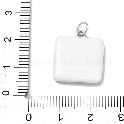 プリント真鍮エナメルペンダント  プラチナ  自転車  19x16.5x3mm  穴：3.8mm&nbsp;KK-CBA9B3D-03P-03