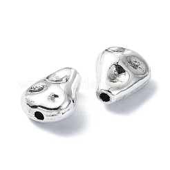 チベット風合金ビーズ  ティアドロップ  アンティークシルバー  11.5x9.5x6mm  穴：1.6mm  約268個/500g&nbsp;TIBEB-F065-12AS