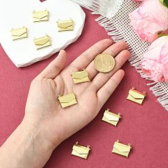 ラックメッキ真鍮ペンダント10個。  封筒  長持ちメッキ  鉛フリー＆カドミウムフリー  ゴールドカラー  17x21.5x3.5mm  穴：1.2mm&nbsp;KK-SZ0003-39