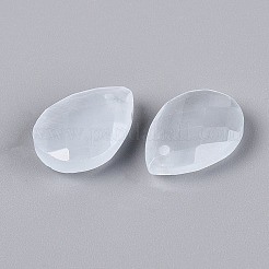 キャッツアイペンダント  ティアドロップチャーム  多面カット  紺碧  17.5~18.5x12.5~13.5x5~6.5mm  穴：0.9~1.6mm&nbsp;G-N362-13R