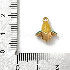 304ステンレススチールエナメルペンダント  トウモロコシのチャーム  18KGP本金メッキ  13x11x6mm  穴：1.3mm&nbsp;SA-CBACF51-08G