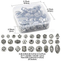 20g CCBプラスチックビーズ  DIYのジュエリーには  混合図形  アンティークシルバー  7.5~19x7.5~14x3~8mm  穴：1.2~3.5mm&nbsp;CCB-YW0001-19