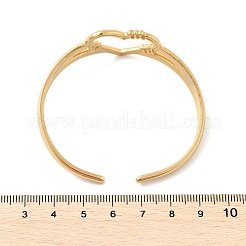 女性用304ステンレススチールカフバングル  18KGP本金メッキ  内径：2-1/8インチ（5.35cm）&nbsp;BJEW-B120-01G-04