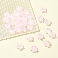 ベーキングペイントガラスビーズ30個  スター  パールピンク  11.5x12x6.5mm  穴：1.2mm&nbsp;GLAA-FS0001-99I