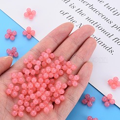 透明なアクリルビーズ  染め  [10]の形  鮭色  13x13x5mm  穴：1.5mm  約1510個/500g&nbsp;MACR-S373-02E-03