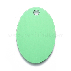 ペットモチーフアルミペンダント  空白タグのスタンプ  オーバル  ミックスカラー  38x25x1mm  穴：3.5mm&nbsp;ALUM-I002-05