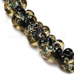手作りの二色性箔ガラスビーズ連売り  プラム  ダークチソウ  13.5~14x14~15x8~9mm  穴：1.6mm  約33個/連  15.24''（38.7センチメートル）&nbsp;DICH-U001-04A