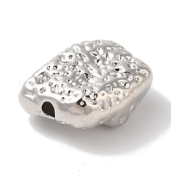 ラックメッキ真鍮製ビーズ  長持ちメッキ  鉛フリー＆カドミウムフリー  ナゲット  プラチナ  12x10x5mm  穴：1mm&nbsp;KK-L216-011P