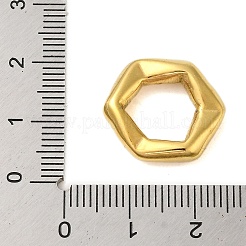 イオンプレーティング（IP）304ステンレス鋼リンクリング  六角  18KGP本金メッキ  17x19x4.5mm  内径：10x11mm&nbsp;STAS-C104-31G