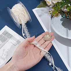 ポリエステルレースリボン  プラスチック製のビーズで  洋服アクセサリー用  花  古いレース  5/8~5/8インチ（15.5~17mm）&nbsp;OCOR-GF0006-47A
