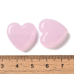 手作りランプワークビーズ  ハート  パールピンク  20x20x7mm  穴：1.2~1.5mm&nbsp;LAMP-U002-03H