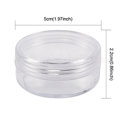 プラスチックビーズ収納ケース  シードビーズ容器  ラウンド  直径約5 CM  高さ2.1センチ  容量：10ml（0.34液量オンス）&nbsp;C084Y