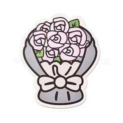 紙のバラの花束のグリーティングカード  封筒付き  結婚式の招待カード  パールピンク  121.5x100x0.5mm&nbsp;AJEW-F067-01A