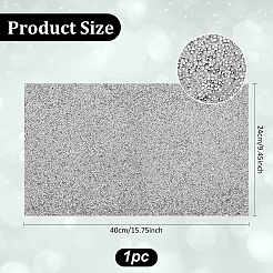 長方形プラスチックホットフィックスラインストーン  パッチにアイロン  ドレスシューズ衣服装飾  クリスタル  400x240x2mm&nbsp;DIY-WH0349-339A