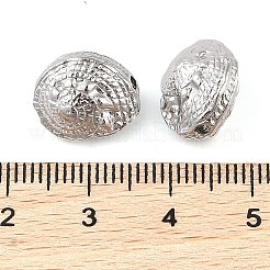 真鍮製チャーム  カドミウムフリー＆ニッケルフリー＆鉛フリー  カタツムリ  プラチナメッキ  10x13x8mm  穴：1.4mm&nbsp;KK-Q816-20P