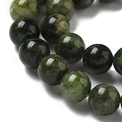 天然グリーンディオプサイドビーズ連売り  ラウンド  6x5.5mm  穴：0.8mm  約69個/連  15.51''（39.4センチメートル）&nbsp;G-K382-B01-01