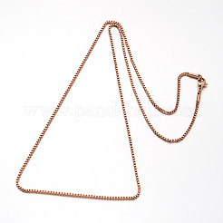 304ステンレススチールベネチアンチェーンベネチアンチェーンネックレス  カニカン付き  ローズゴールド  23.6インチ（60cm）  1.4mm&nbsp;NJEW-I065-13B