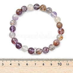 天然ルチルクォーツビーズのストレッチブレスレット（女性用・男性用）  ラウンド  ビーズ：8.5mm  内径：1.97インチ（5cm）&nbsp;BJEW-JB14038