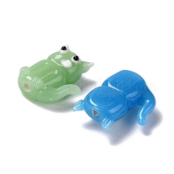 手作りランプワークビーズ連売り  漫画の猫  カラフル  19~20x15.5~18.5x7~9.5mm  穴：1.5mm  約18個/連  12.99インチ（33cm）&nbsp;LAMP-I022-18