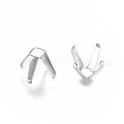変色しない304ステンレススチールラインストーン爪留め  ステンレス鋼色  トレイ：3mm  8x8x6mm&nbsp;STAS-L234-160C