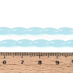 ジェイド風ガラスビーズ連売り  ライス  空色  9~9.5x4~4.5mm  穴：0.7~0.9mm  約42~43個/連  14.96~15.35''（38~39センチメートル）&nbsp;GLAA-T028-15J-01