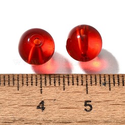 K9ガラス  模造オーストリアクリスタルビーズ  ラウンド  ファイヤーブリック  7.5x8mm  穴：1.4mm&nbsp;GLAA-R004-02K