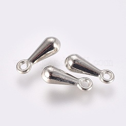 合金チャーム  アジャスターチェーンドロップ  ティアドロップ  プラチナ  9x3mm  穴：1mm&nbsp;PJ-TAC0001-03P