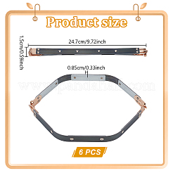 鉄製の財布内部フレックスフレーム  長方形  ライトゴールド  247x15x8.5mm&nbsp;PURS-WH0002-024B