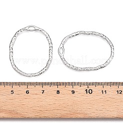 ラックメッキ合金ペンダント  カドミウムフリー＆ニッケルフリー＆鉛フリー  オーバル  プラチナ  38x29x1.5mm  穴：1.8x3.5mm&nbsp;PALLOY-T090-01P-A-NR