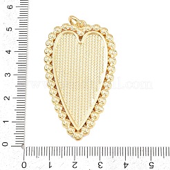 真鍮と天然の白い貝殻のペンダント  ABSプラスチック製の模造真珠ビーズのエッジ付き  18KGP本金メッキ  長持ちメッキ  ラックめっき  鉛フリー＆カドミウムフリー  ハートチャーム  51.5x30x5mm  丸カン：8x1.5ミリ  内径：5mm&nbsp;KK-C162-005B-G