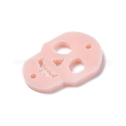 頭蓋骨の不透明アクリルコネクタチャーム  ミスティローズ  21.5x15x2.5mm  穴：1.6mm&nbsp;OACR-B027-02C