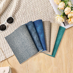 PVCレザー生地6枚  DIYクラフト用品  長方形  ミックスカラー  210x150x0.5mm&nbsp;DIY-CL0002-27D