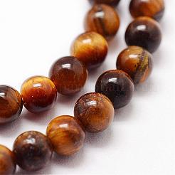 天然石タイガーアイビーズ連売り  ラウンド  2mm  穴：0.5mm  約195~200個/連  15.5インチ&nbsp;G-N0205-01B-2mm