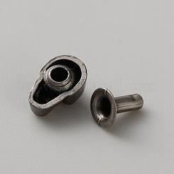 合金スタッドリベット  ネジ式  DIYレザークラフト用  スカル  アンティークシルバー  10.5x6.5x5.5mm  穴：2.4mm&nbsp;FIND-WH0111-627A
