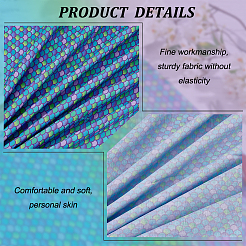 魚鱗模様のポリエステル綿生地  DIYバッグ布アクセサリー用  モーブ  1482x1000x0.2mm&nbsp;DIY-WH0430-114E