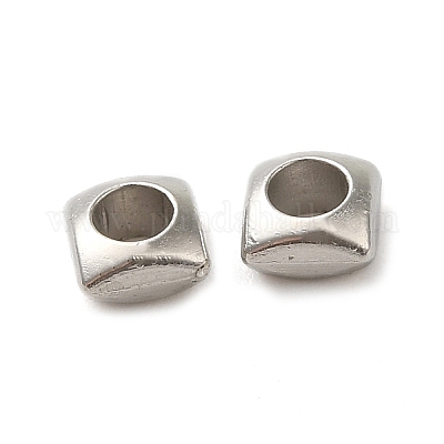 CCBプラスチックビーズ  正方形  プラチナ  4x4x2mm  穴：2.3mm&nbsp;CCB-H001-13P-1