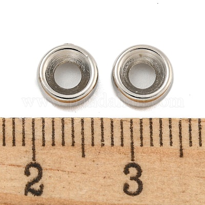 Ccbプラスチックスペーサービーズ  ディスク  プラチナ  6.5x2.5mm  穴：2.5mm&nbsp;CCB-L014-10P-1