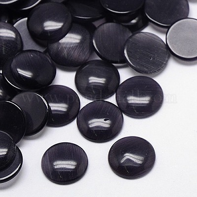 キャッツアイカボション  半円  ブラック  12x3mm&nbsp;CE-J002-12mm-33-1