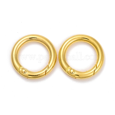 合金プッシュ式リングカン  Oリング  ゴールドカラー  6ゲージ  24x4mm  内径：16.5mm&nbsp;PALLOY-M015-01G-1