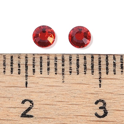 フラットバックガラスラインストーン  グレードA  バックメッキ  多面カット  半円  ライトシャム  3~3.2mm  約1440個/袋&nbsp;RGLA-C002-SS12-227-1