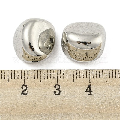 CCBプラスチックビーズ  プラチナ  異形  13.5x13x10.5mm  穴：1.8mm&nbsp;CCB-P013-25D-P-1