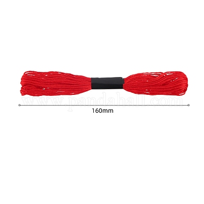 コットンミシン糸  レッド  3mm  約8.57ヤード（7.84m）/かせ&nbsp;PW-WG34D89-15-1