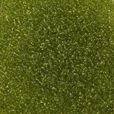ガラスシードビーズ  トランスペアレント  ラウンド  緑黄  12/0  2mm  穴：1mm  約30000ビーズ/ポンド&nbsp;SEED-A004-2mm-4-1