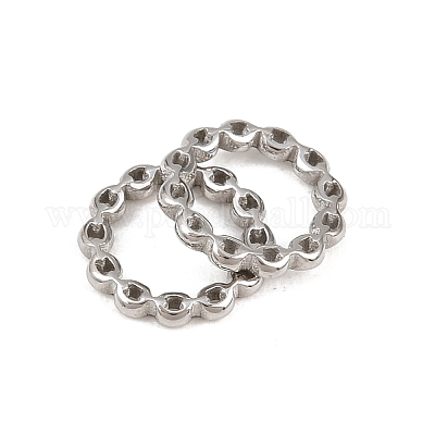 304ステンレススチールビーズ  リング  ステンレス鋼色  10x1.5mm  穴：7mm&nbsp;STAS-T069-91P-1