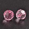 Transparent Acrylic Beads, Faceted Round, Pink, about 12mm in diameter, hole: 2mm, about 568pcs/500g